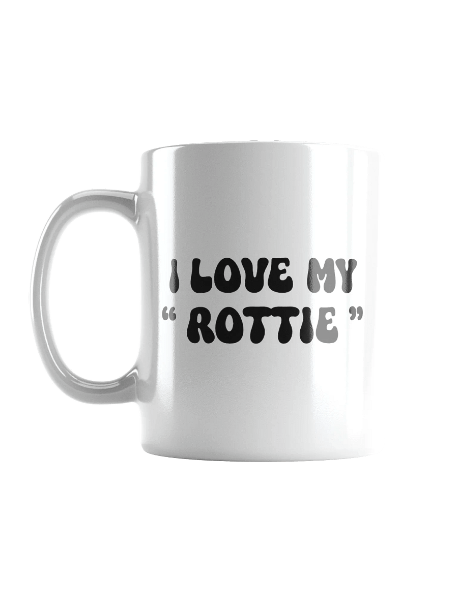 I Love My "Rottie" Retro Chic Small Ceramic Mug For Rottie Lovers product image (2)
