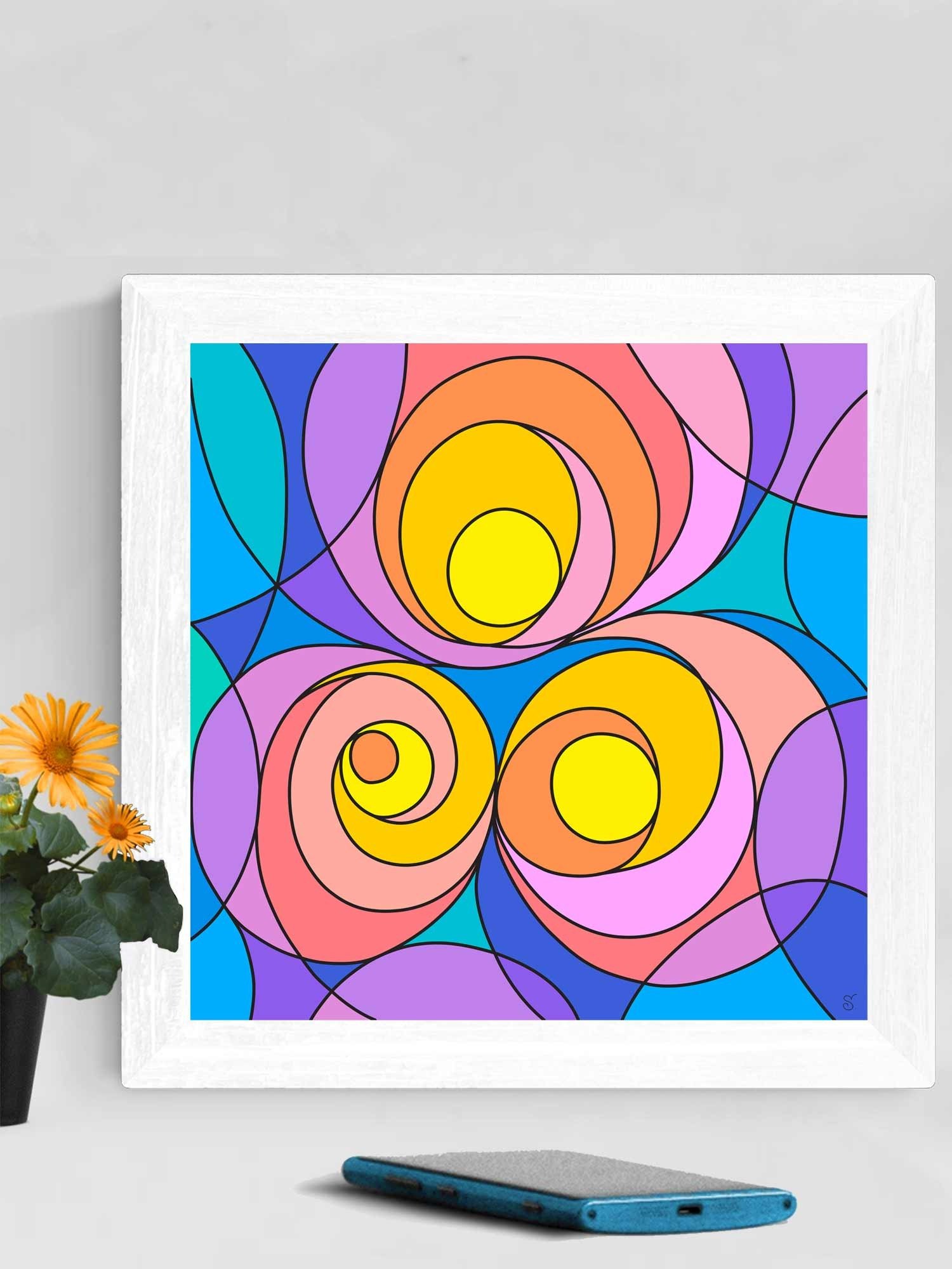 Spiral Serenade Canvas - Abstract Square No. 1 product image (138)