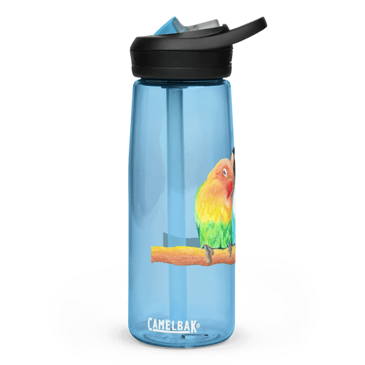 Lovebirds Drawing Water Bottle Straw product image (4)