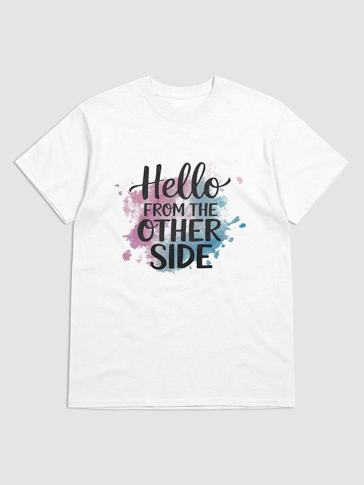 "Hello from the Other Side" #Statement Heavyweight White T-Shirt product image (1)