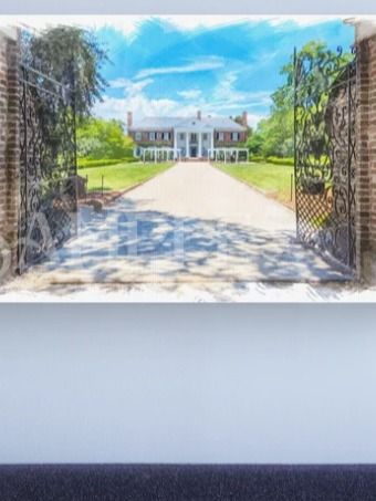 Boone Hall Plantation in Charleston, South Carolina Digital Watercolor Image Download product image (5)
