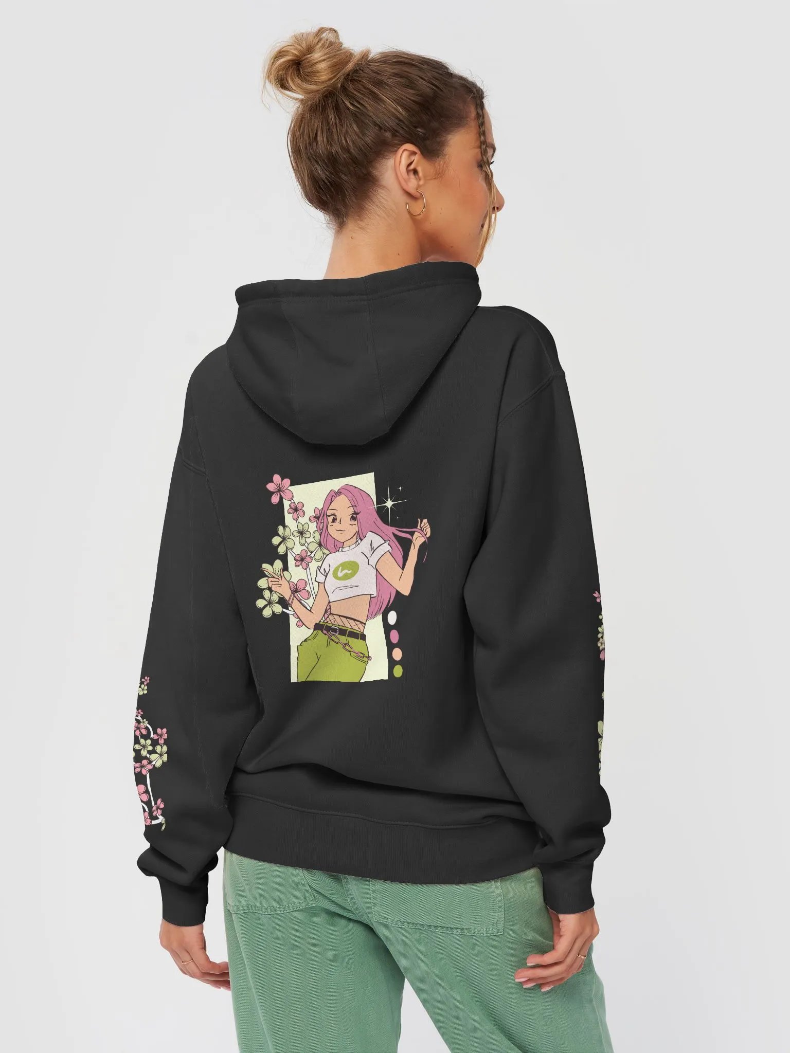 Floral Dreamer Anime Premium Pullover Hoodie product image (1)