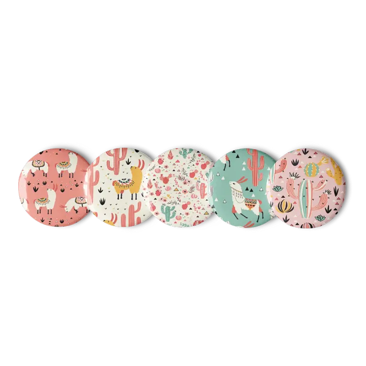 Llama Fiesta Pin Button Set product image (1)