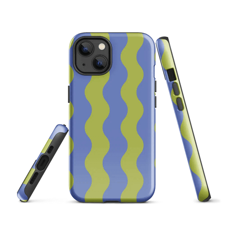 Striped Waves: Retro Surf iPhone Case product image (2)