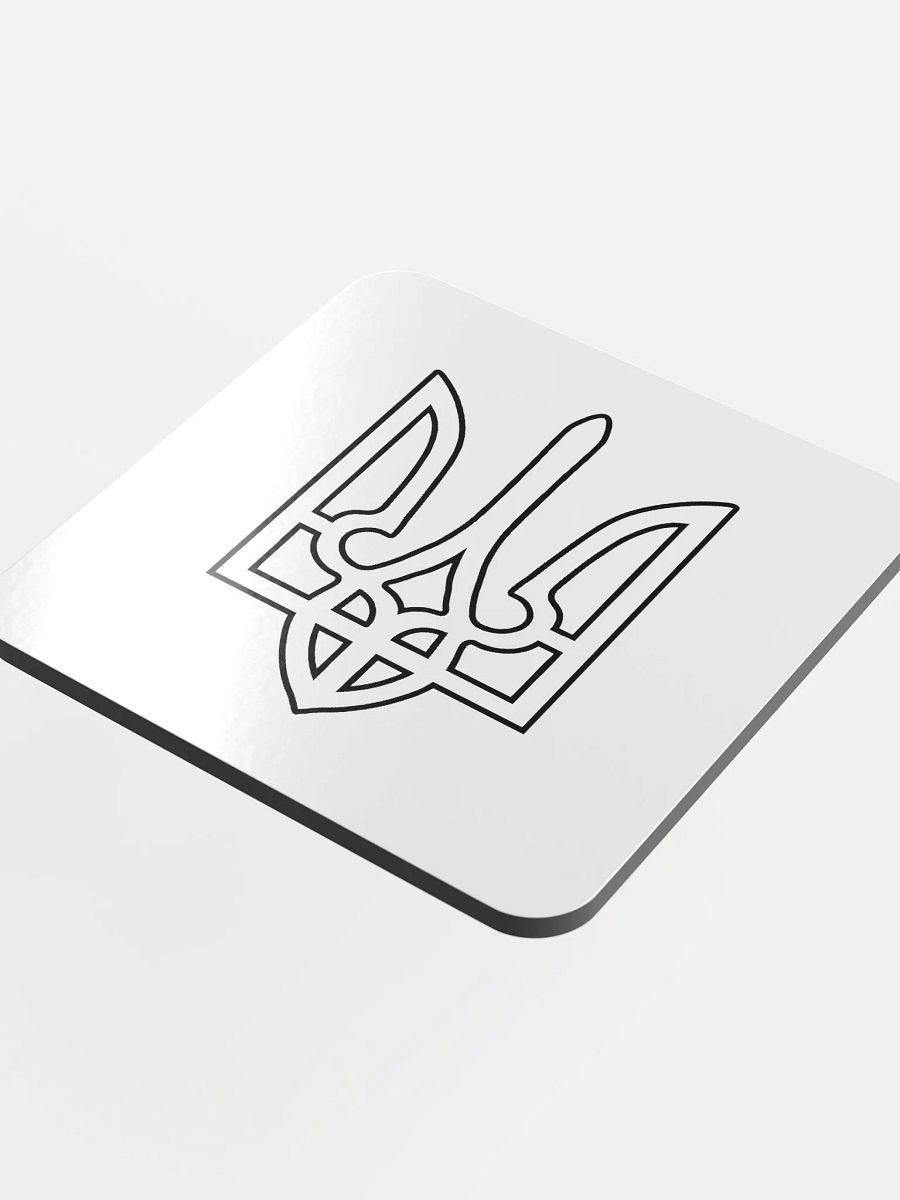 Ukraine - Black - Glossed Cork Coaster product image (4)