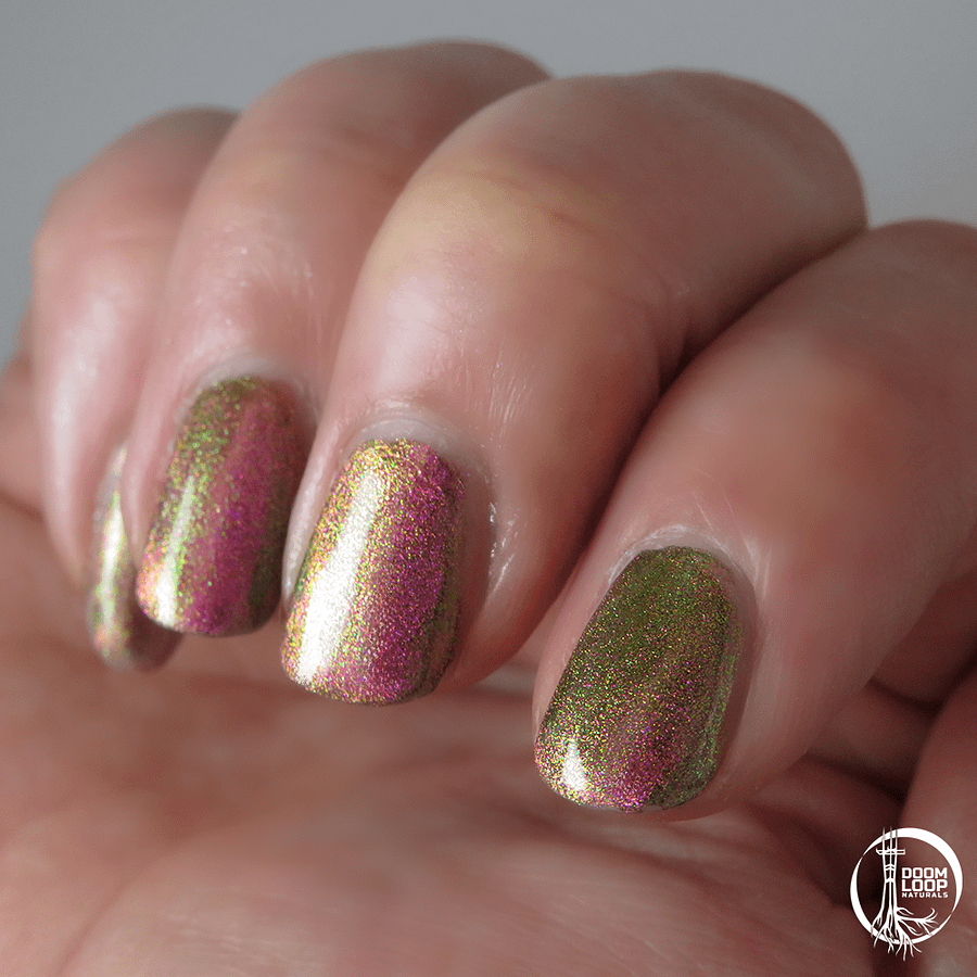 THE CASSANDRA COMPLEX - Pink Gold Green Multichrome Magnetic Nail Polish product image (8)