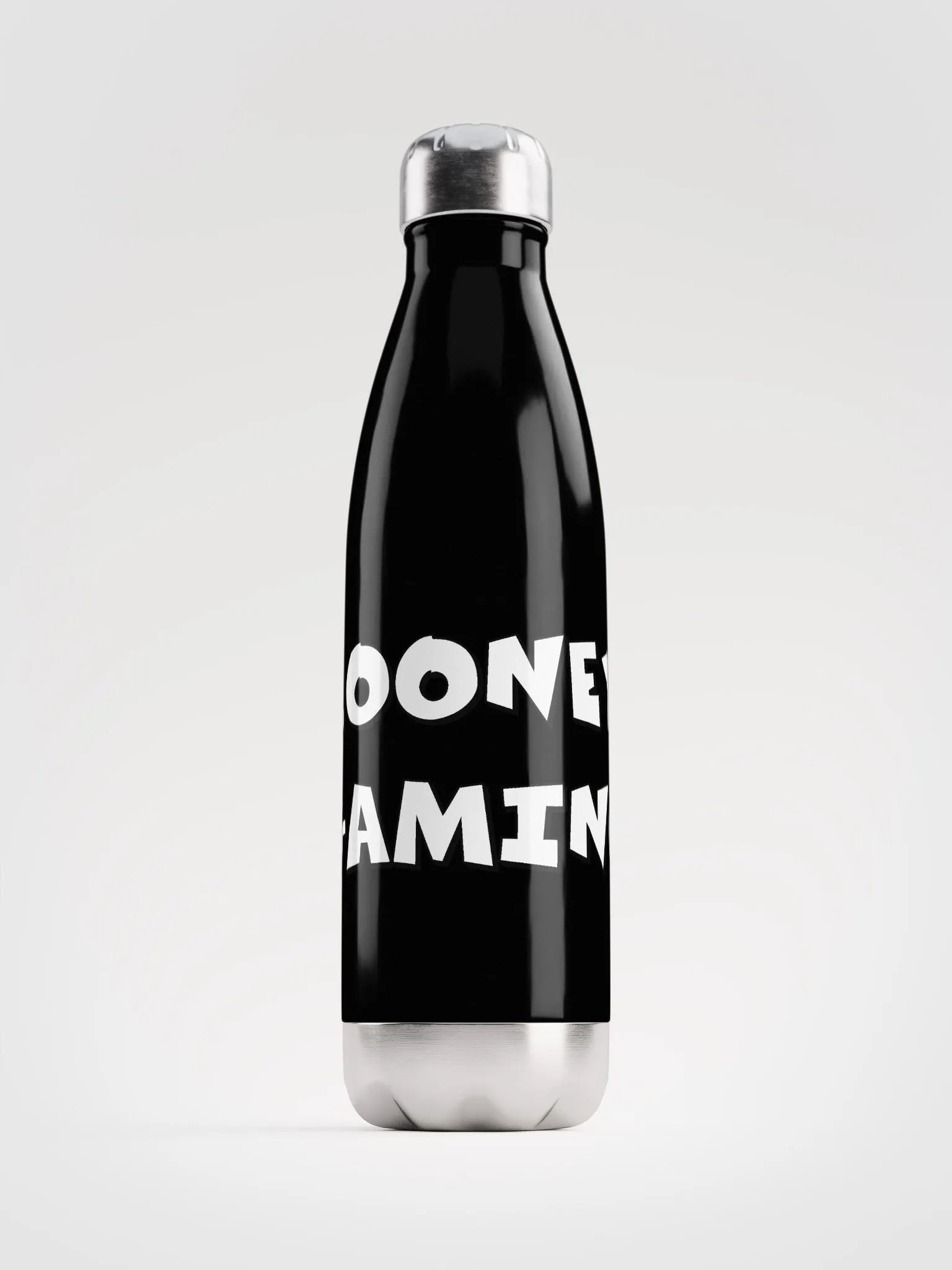 logo text stainless water bottle product image (4)