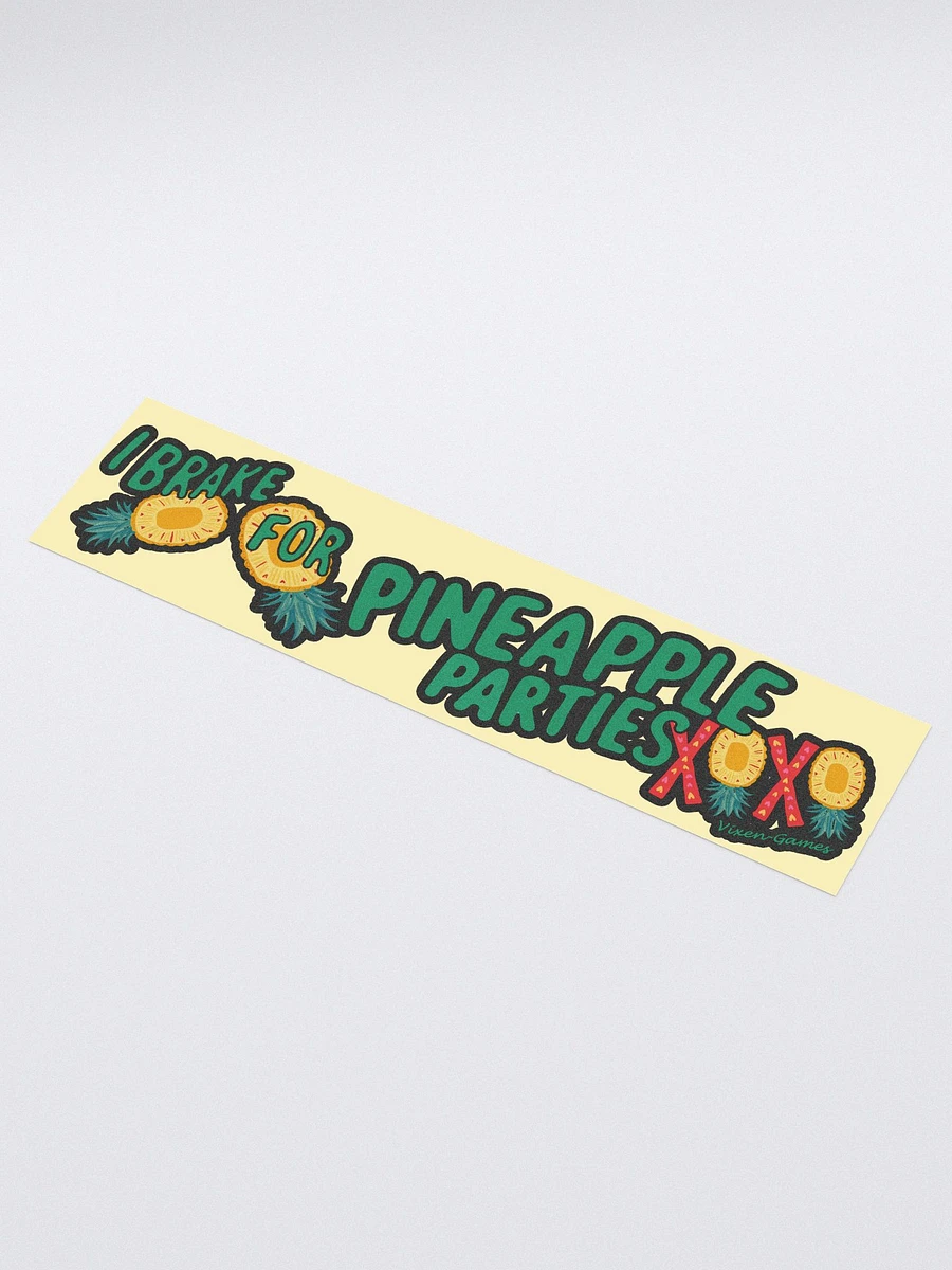 I Brake For Pineapple Parties Swinger Lifestyle Bumper Sticker product image (1)