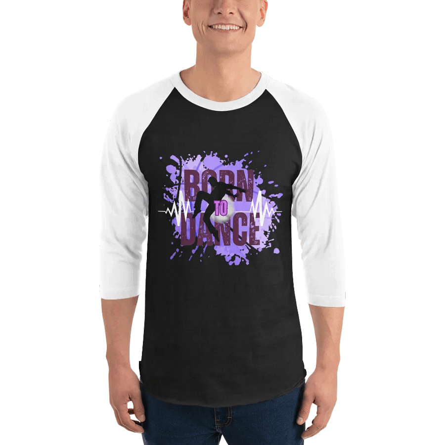 Born to Dance His Silhouette Dynamo Raglan Two Color Tee product image (3)
