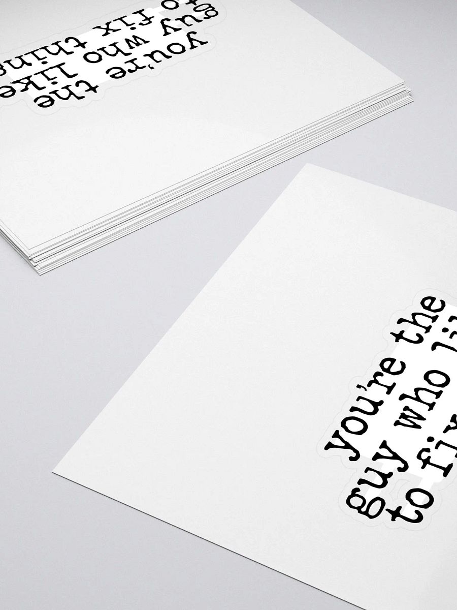 Guy Who Likes to Fix Things Buddie Quote Sticker product image (4)