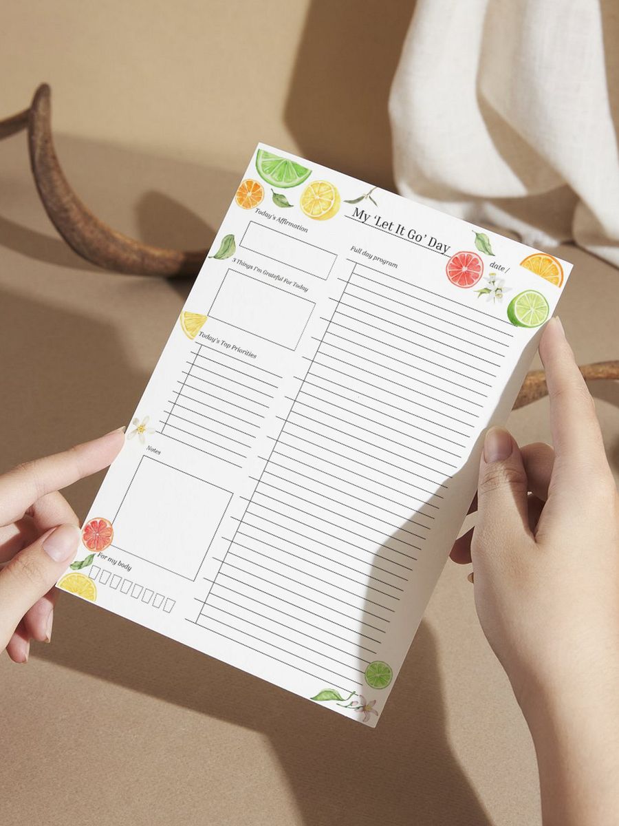 My 'Let It Go' Day - Printable Daily Planner | Digital Planner Page Download | Multiple Sizes Included product image (3)