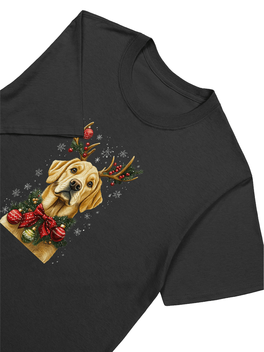 Reindeer Yellow Lab Decked Out For Christmas Unisex T-Shirt product image (14)