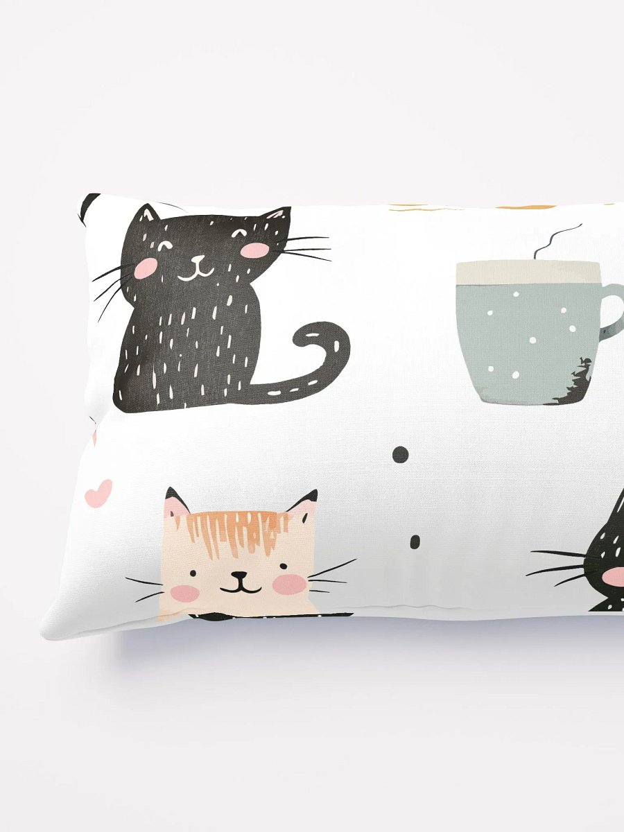 Whimsical Cats and Cups All-Over Pillow product image (11)