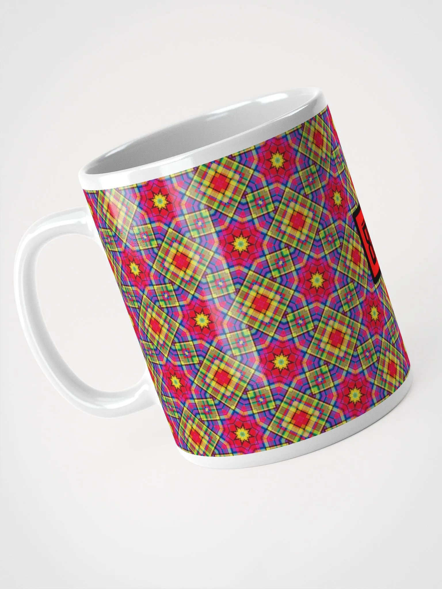 8T Sips Mosaic White Glossy Mug product image (3)