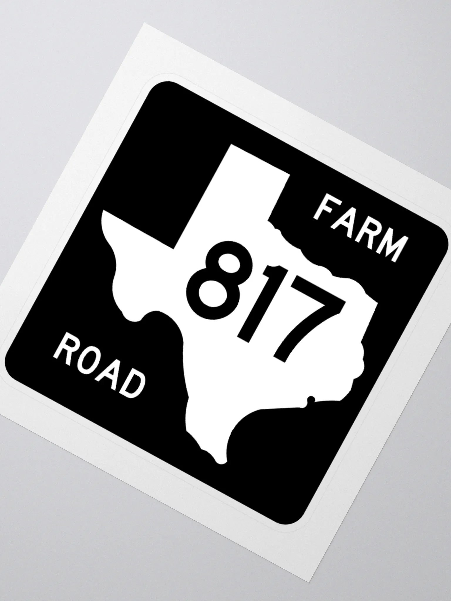 Texas Farm Road Sign FM 817 Sticker product image (2)
