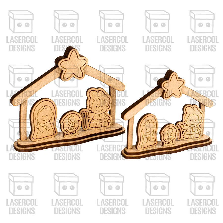 Small Nativity Scene Gift Set 4 - Christmas - Laser Cut Files product image (8)