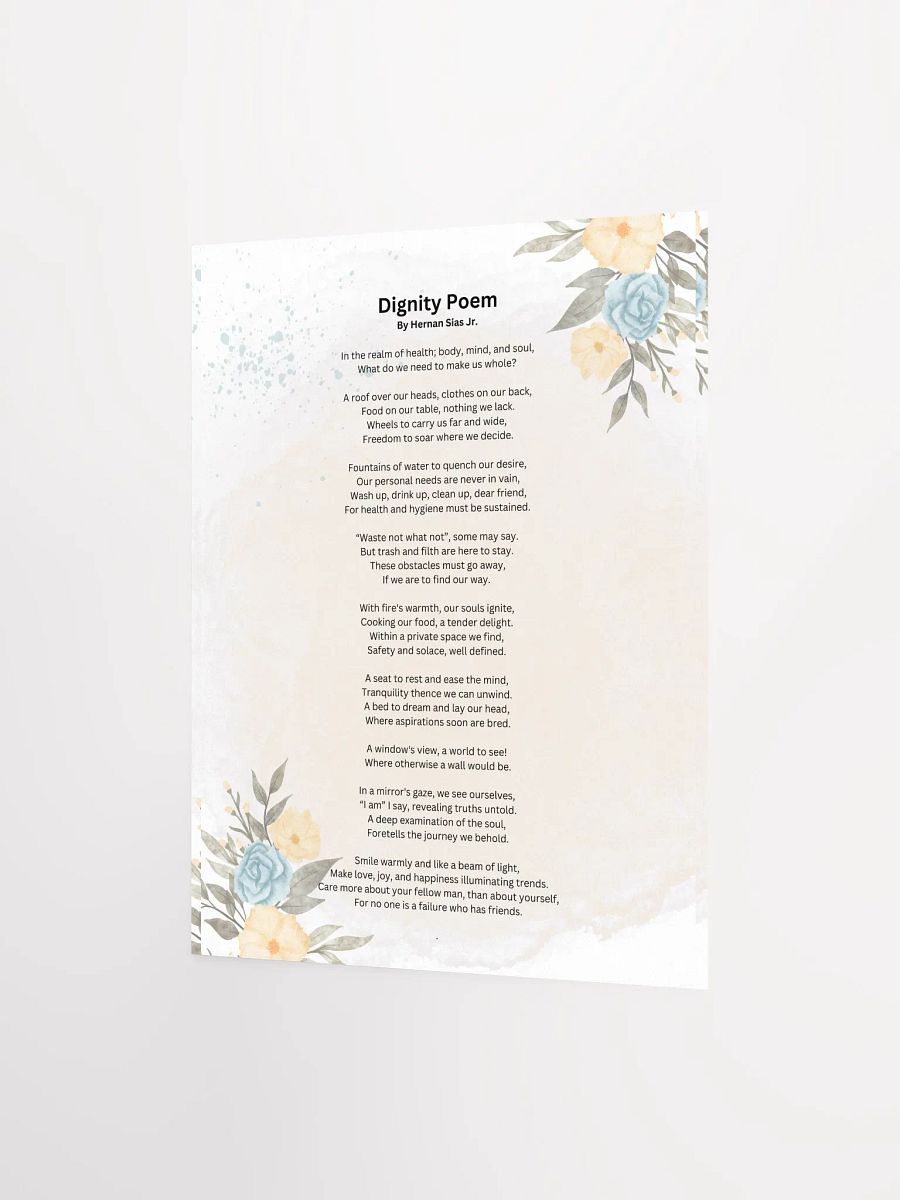 Dignity Poem Poster 1 of 2 product image (2)