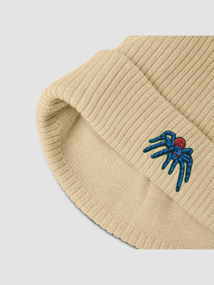 Green Bottle Blue Tarantula Organic Ribbed Beanie product image (2)