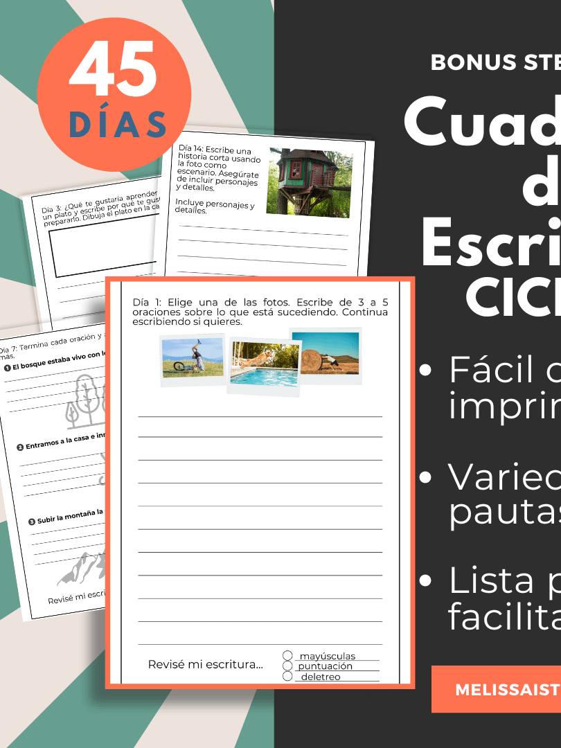 Daily Spanish Writing Warm-Up Journal Revisión, Escritura Diaria FULL YEAR product image (3)