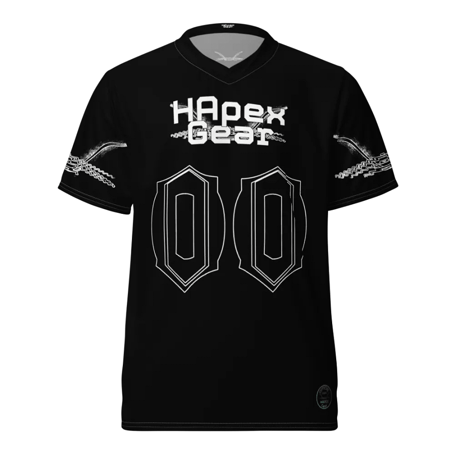 Capital DIETER - Black - Recycled Unisex Sports Jersey - White HApex Gear Black Logo product image (4)