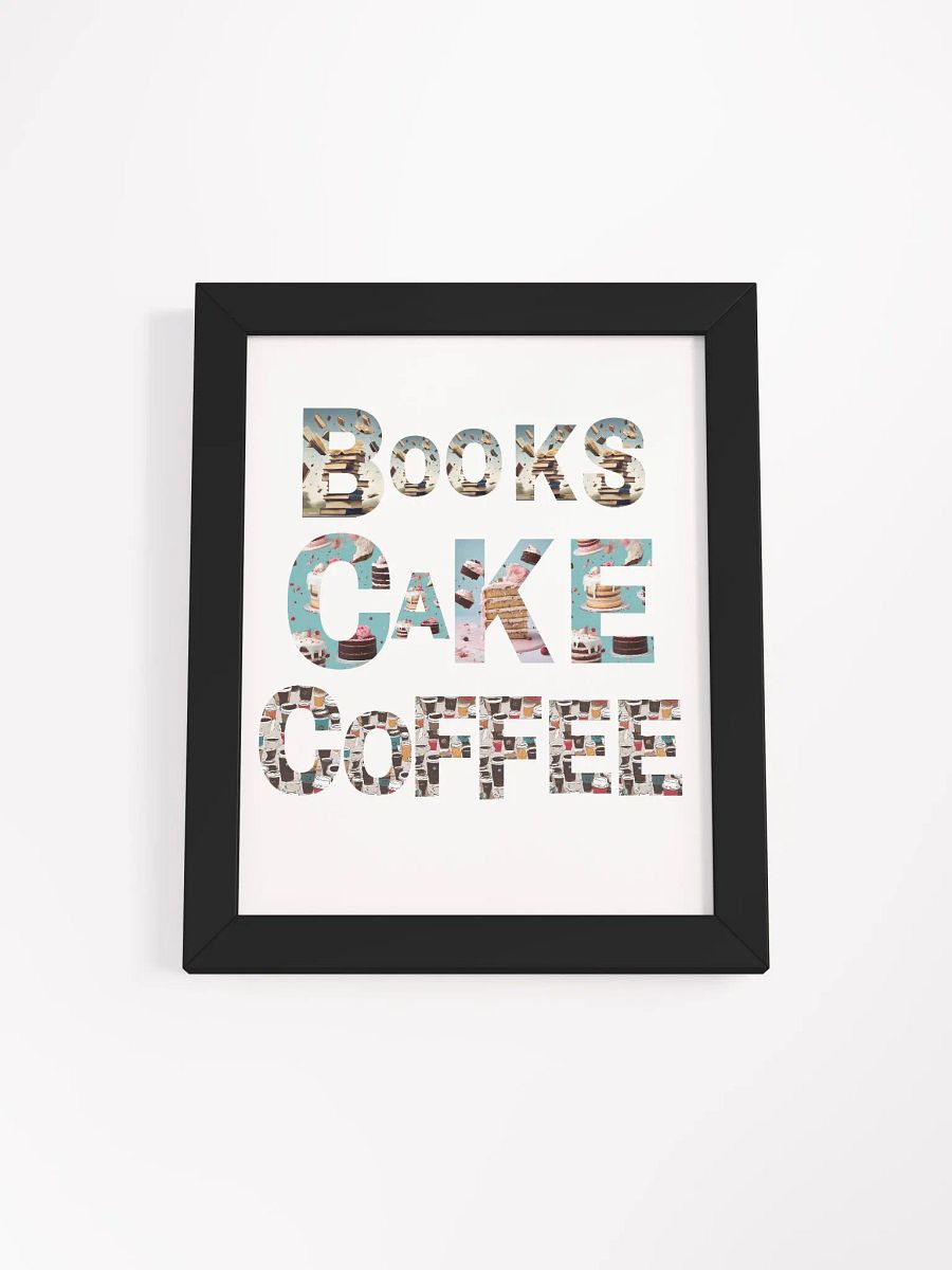 Books Cake Coffee - Framed Poster Print product image (4)