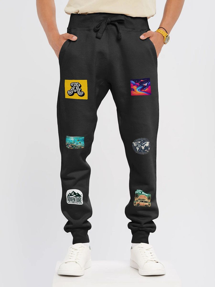 Tropical Sunset Hydrangea Joggers | AI design collection of hobby images product image (1)