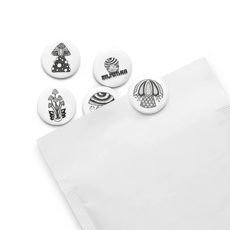 Psychedelic Mushroom Pin Button Set product image (13)