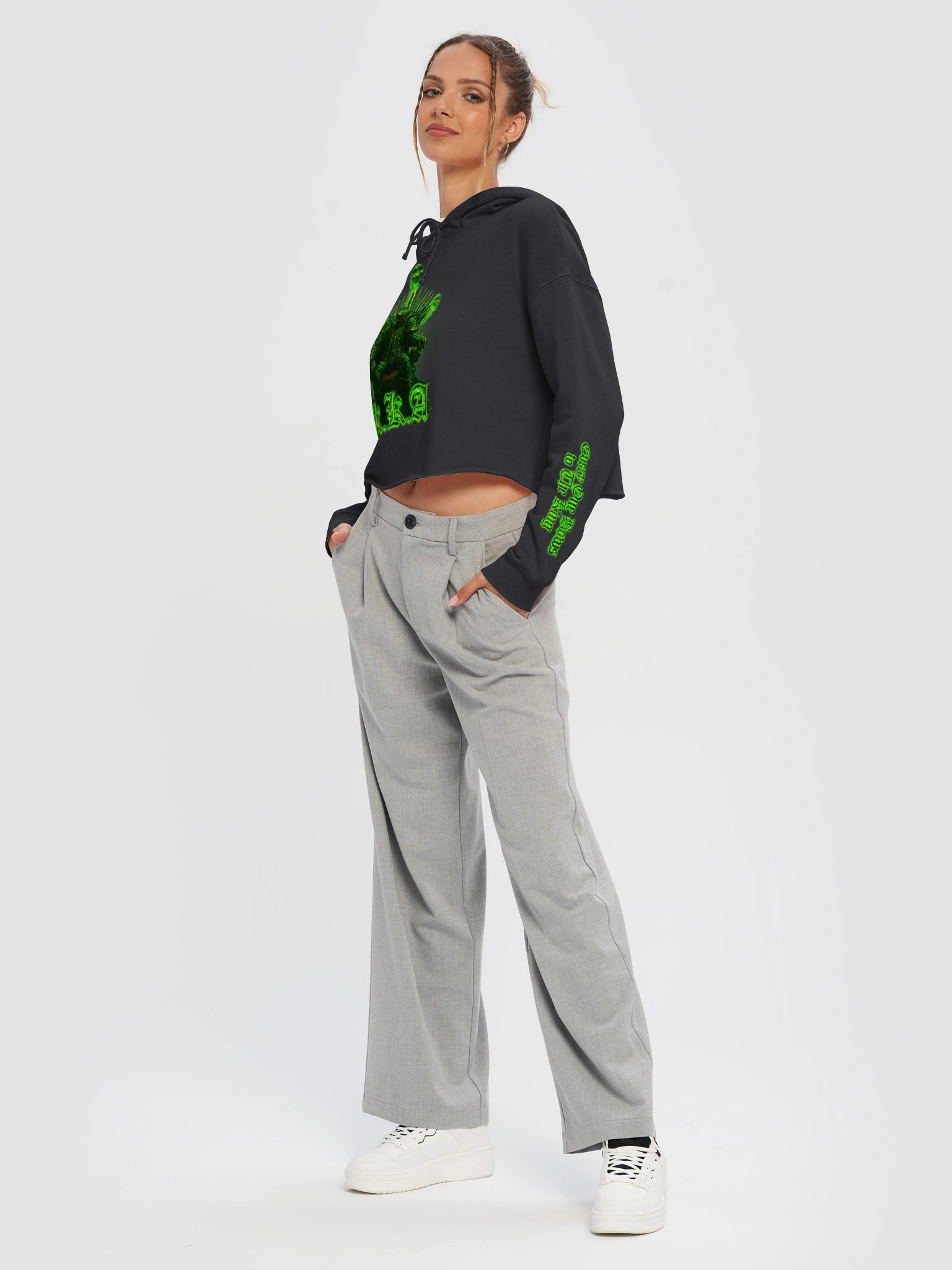 King of SIn Cropped Hoodie product image (4)