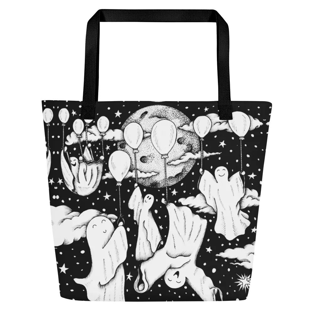 Floaty Ghosty, Night Sky Tote Bag product image (3)