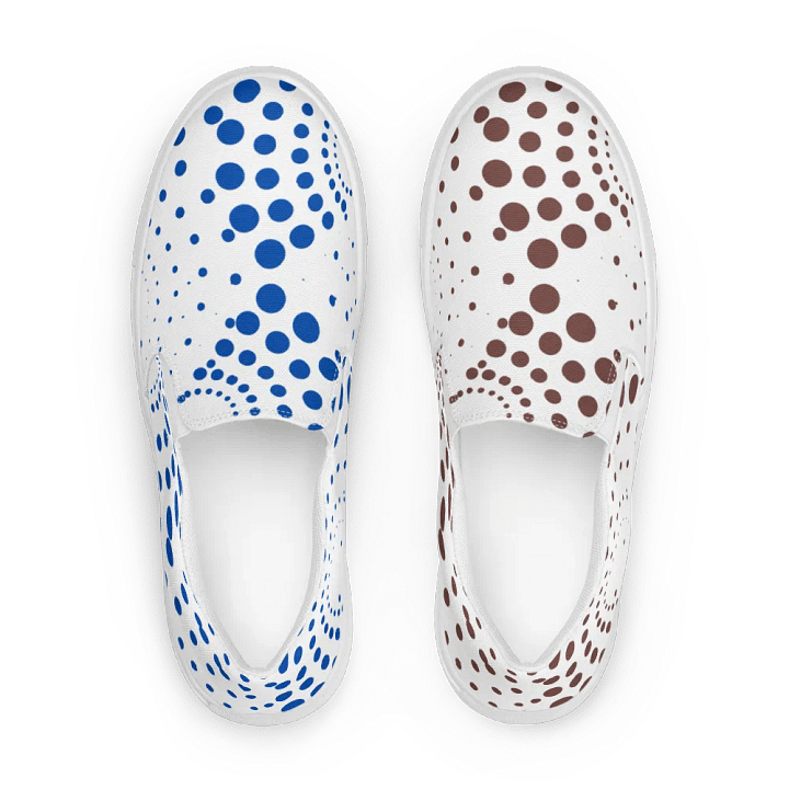 Blue Brown Women's Slip-On Canvas Shoes product image (1)