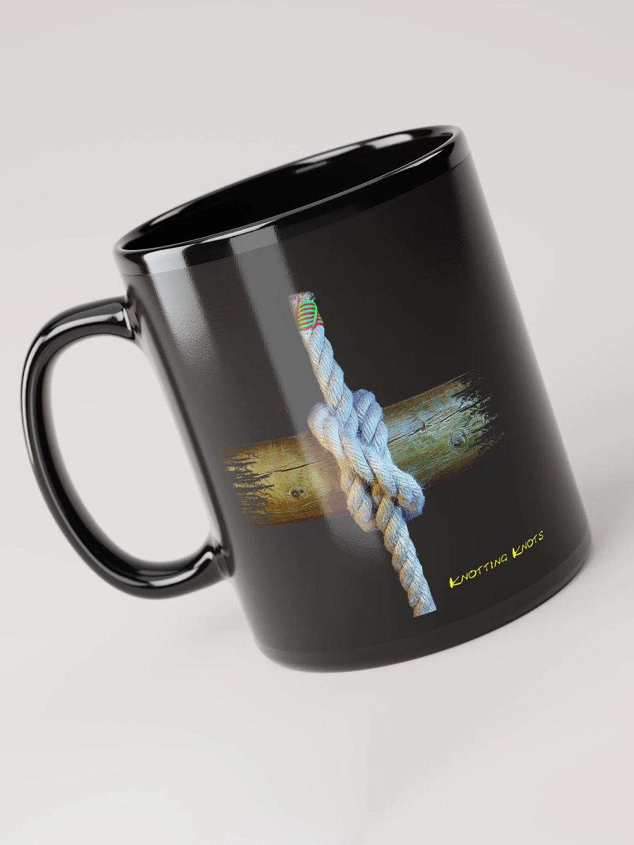 Nautical Clove Hitch Knot Black Mug: product image (3)