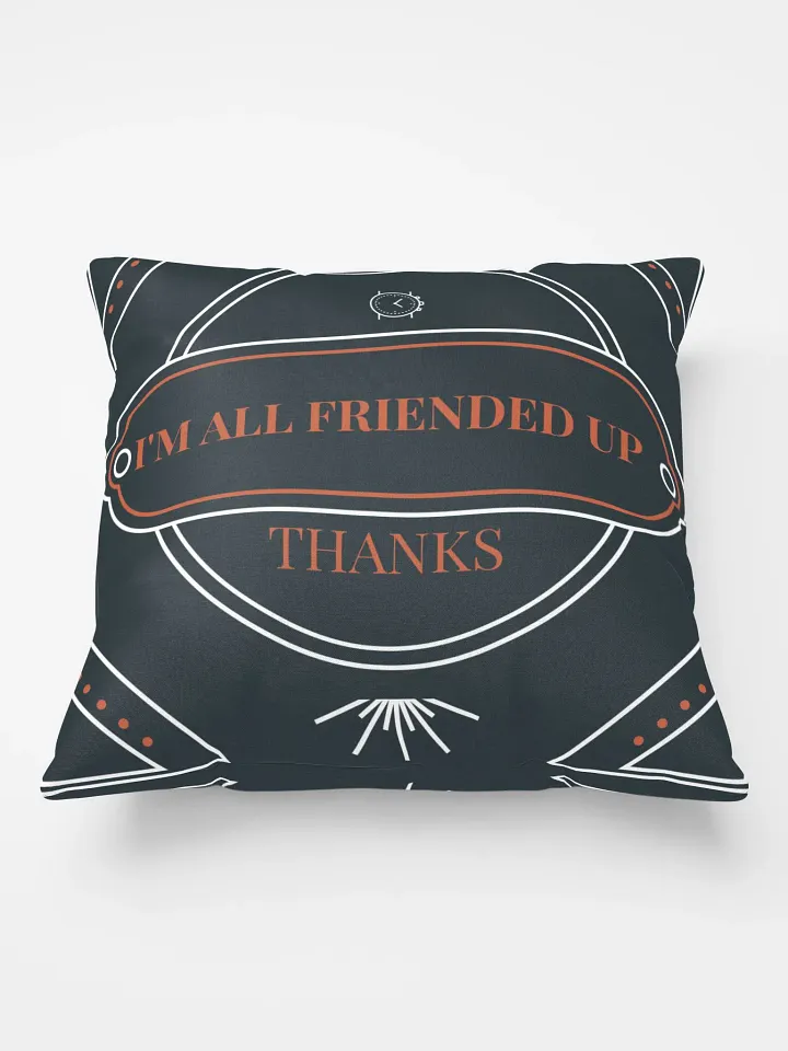 i'm all friended up, thanks. super soft pillow product image (1)