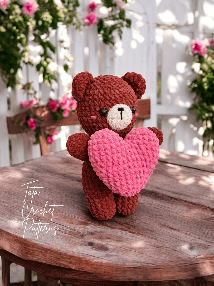 PDF Pattern - Crochet Bear Holding The Heart product image (6)
