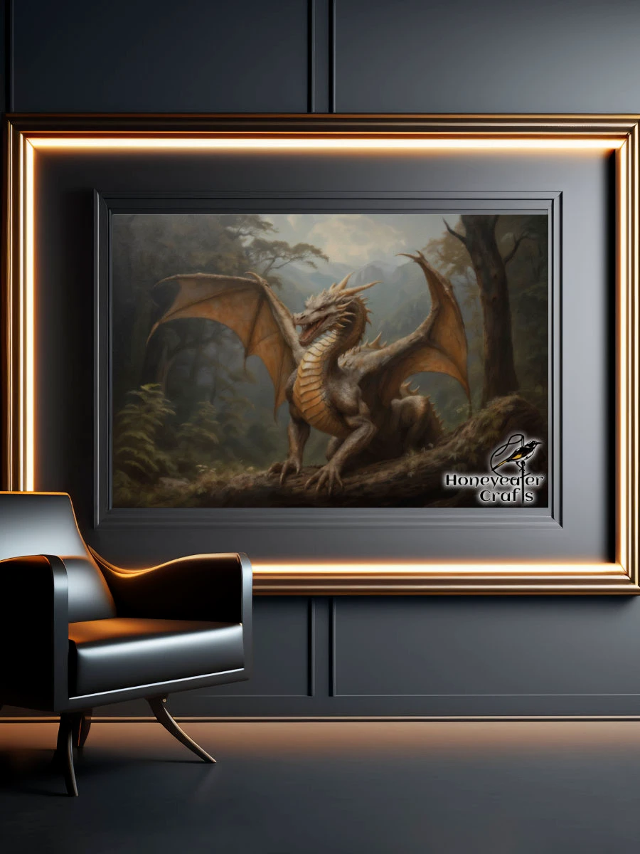 Enchanted Forest Dragon: Fantasy Art Print product image (5)