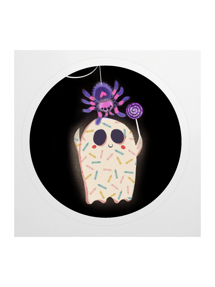 Little Ghost & the Pet Spider - Vinyl Sticker product image (2)