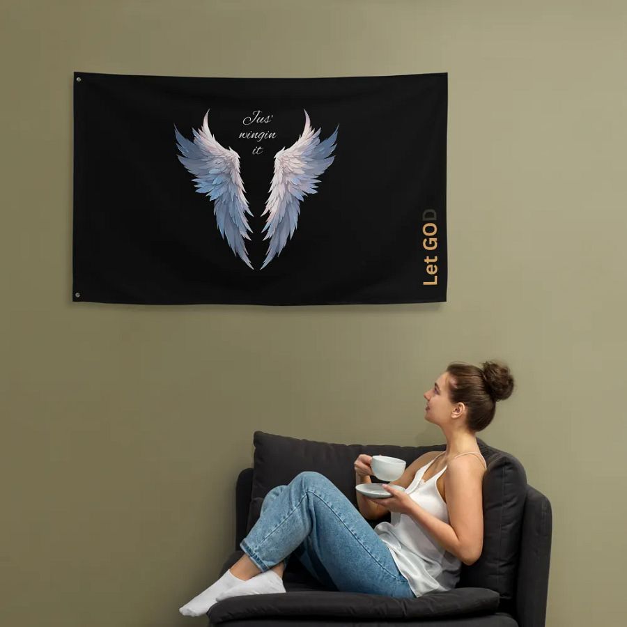 Divine Wings All-Over Print Flag product image (12)