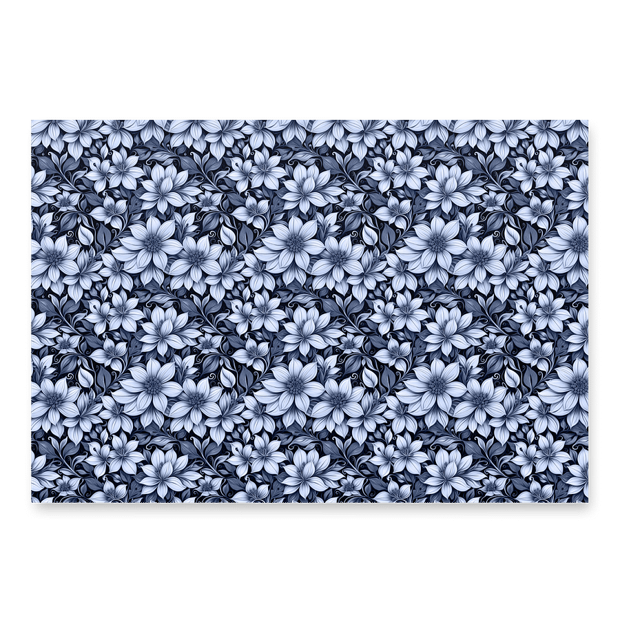 Indigo Flowers Paper Sheet product image (1)