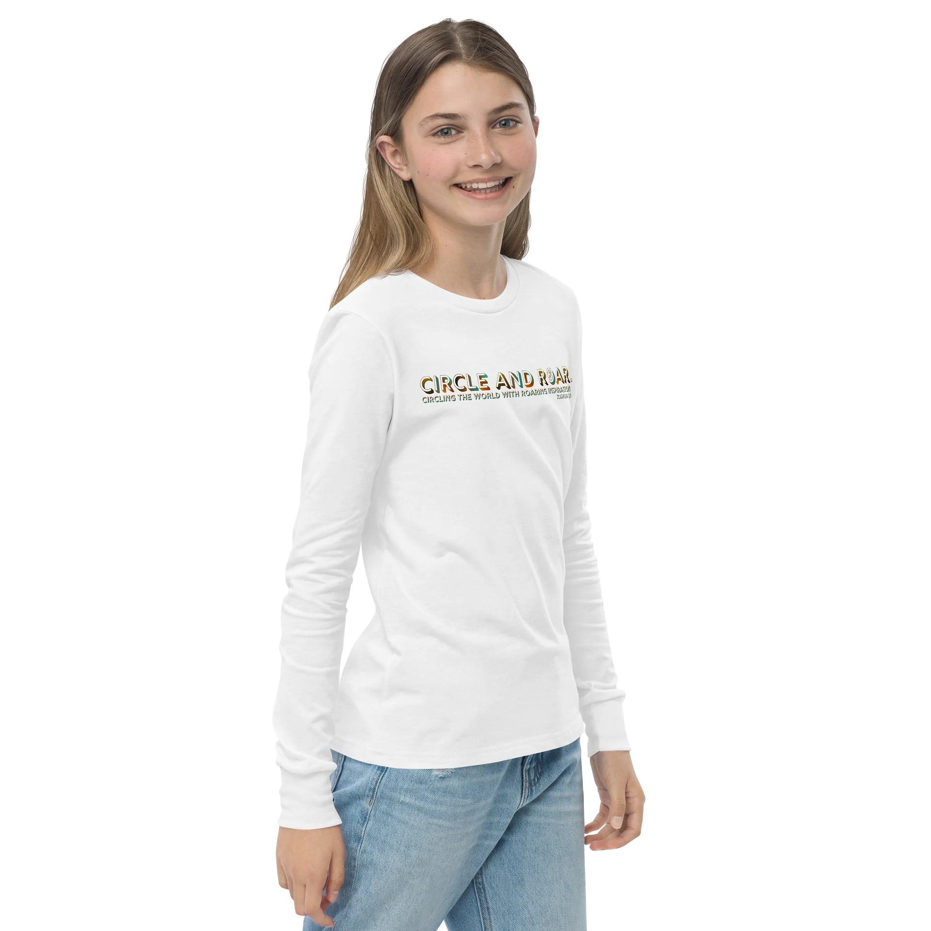 "Circle and Roar" Joshua 1:9 Gradient Text Long-Sleeve T-Shirt product image (4)