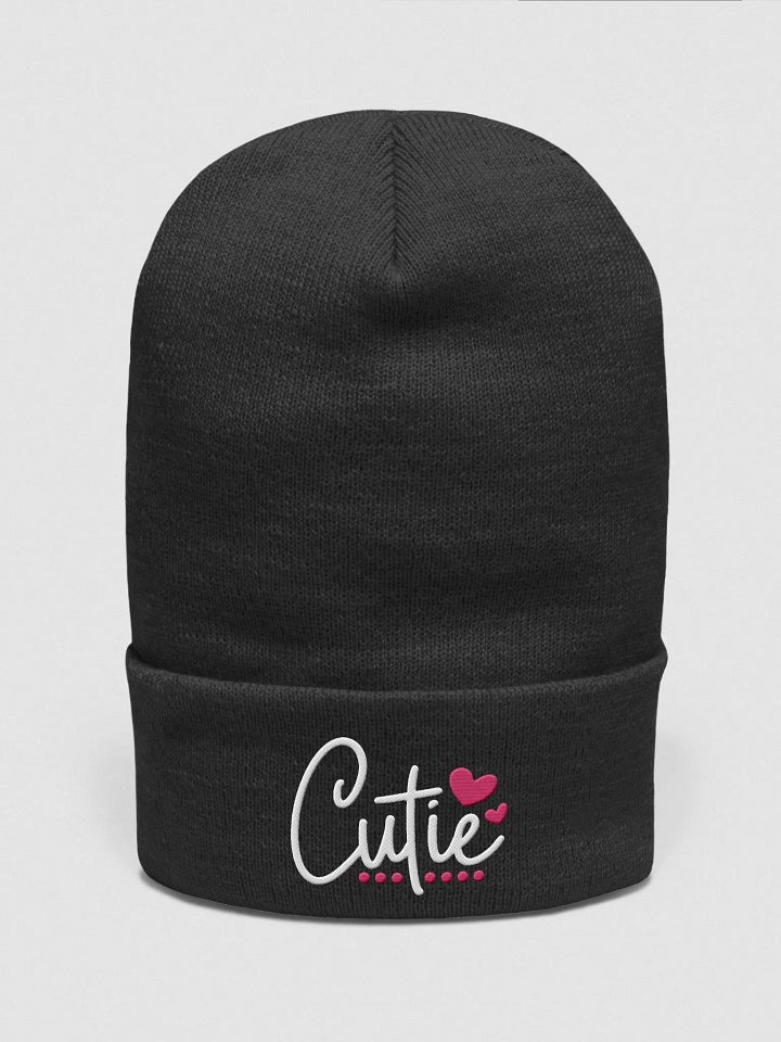 Cutie Embroidered Cuffed Beanie product image (4)
