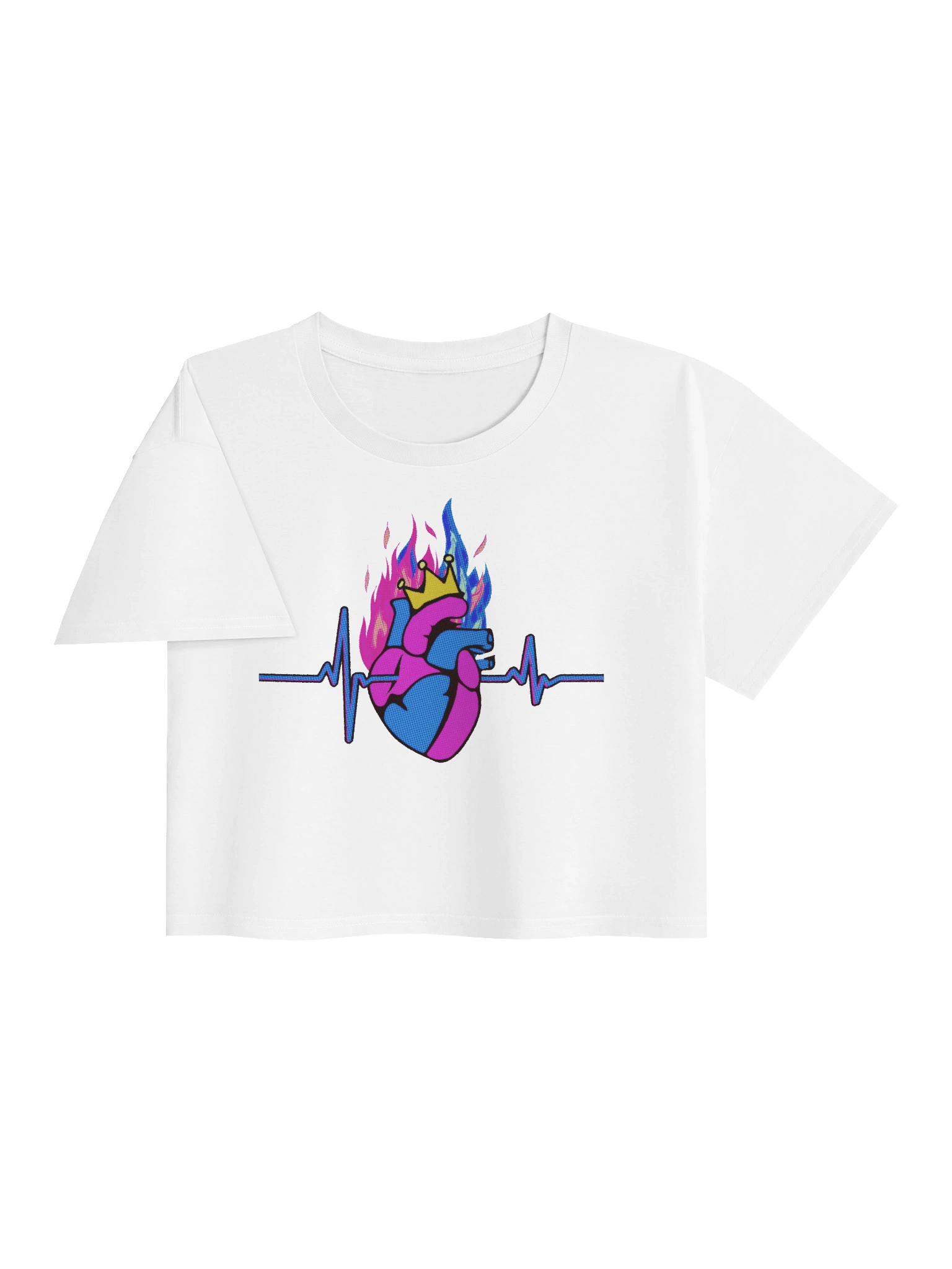 Sacred Heartbeats Halftoned Crop Tee product image (39)