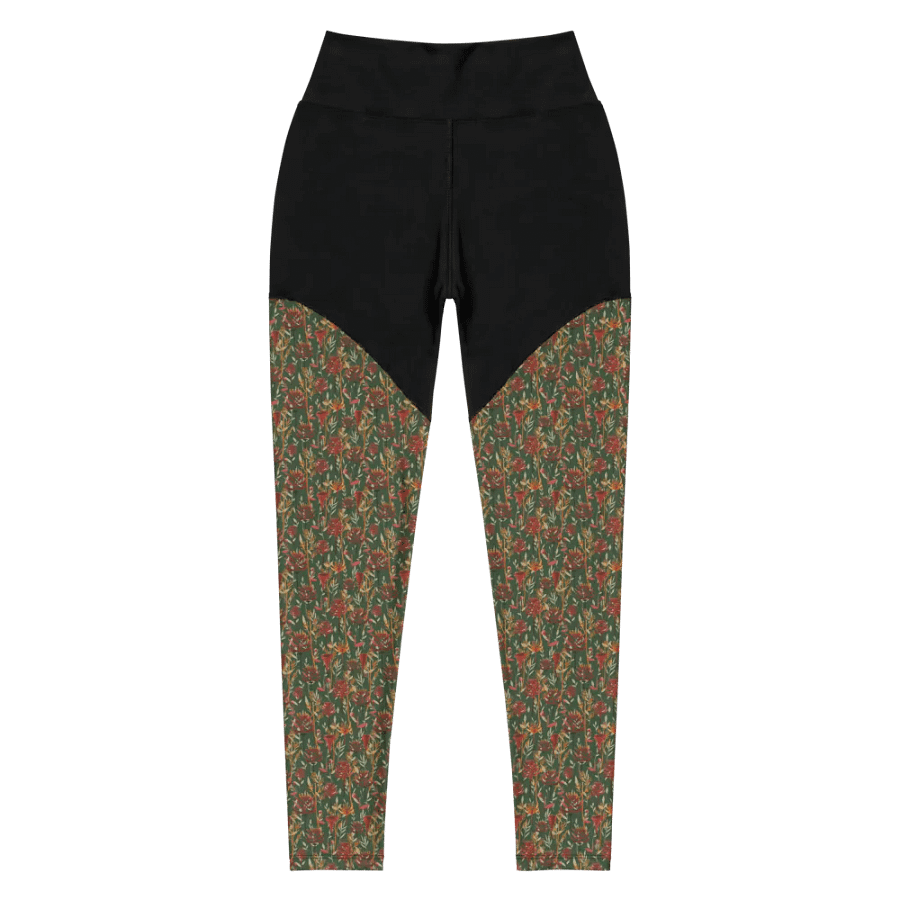 Brown All-Over Print Sports Leggings product image (5)