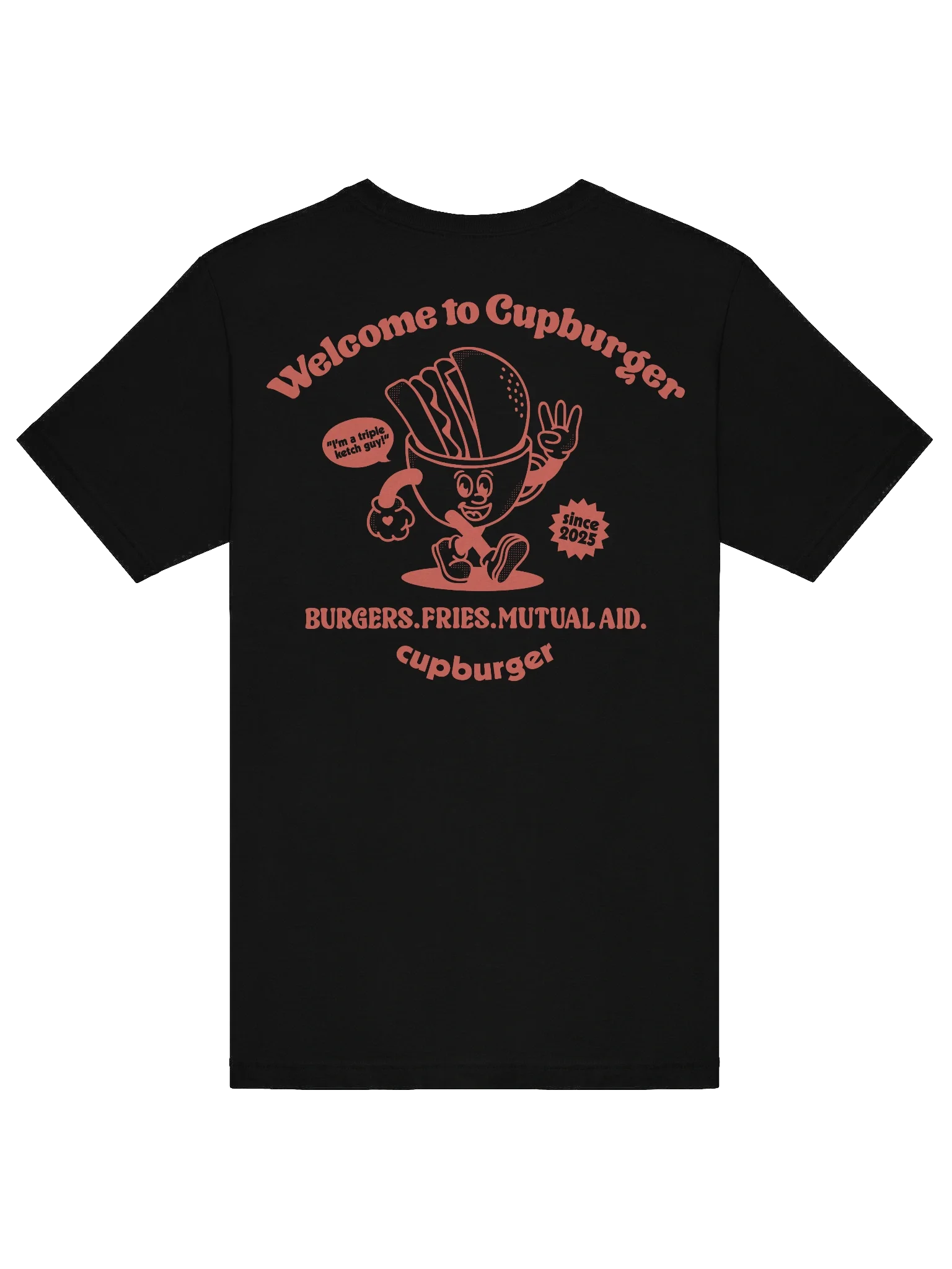 Cupburger "Fast Food" Black Tee product image (6)