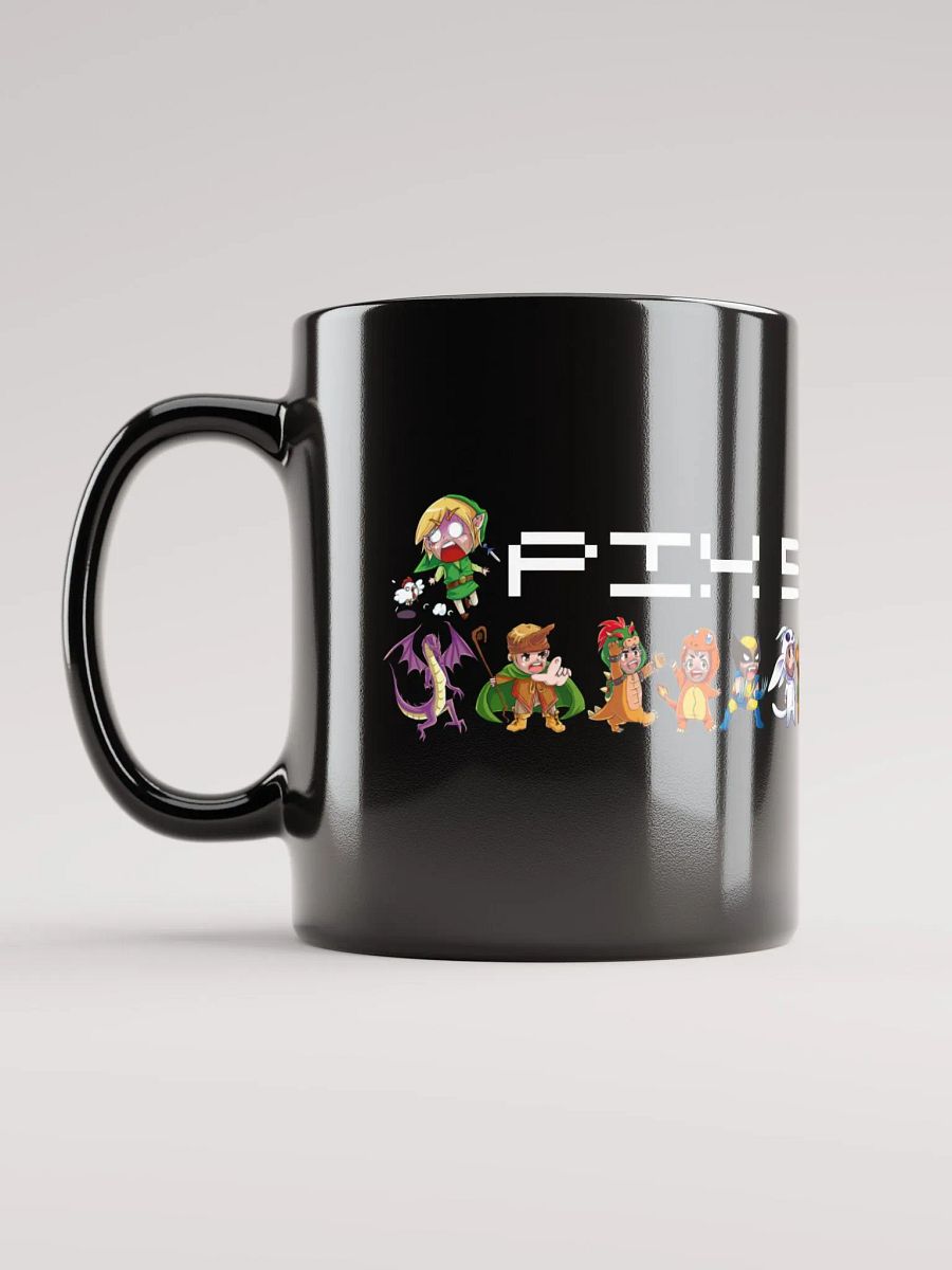 Pix Stitch Character Black Glossy Mug product image (1)