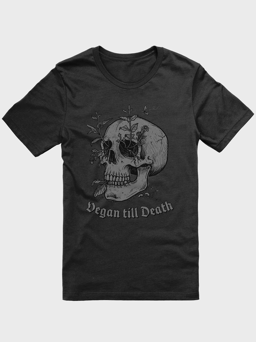 Vegan till Death - black & gray print tee product image (1)