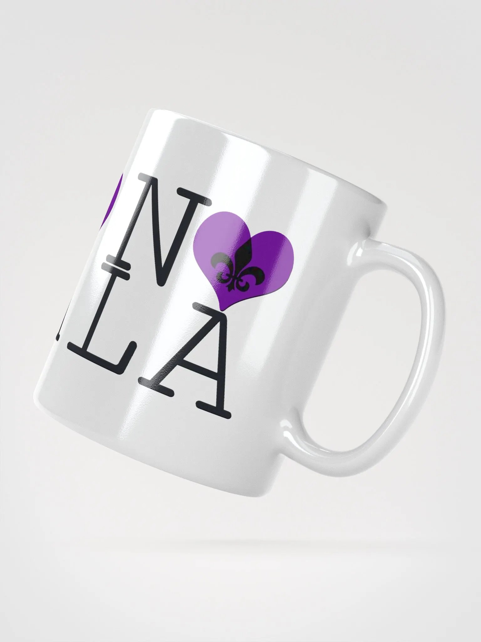 I LOVE NOLA **BIGSHOT MUG** (PURPLE HEART + IMAGE POP) product image (6)