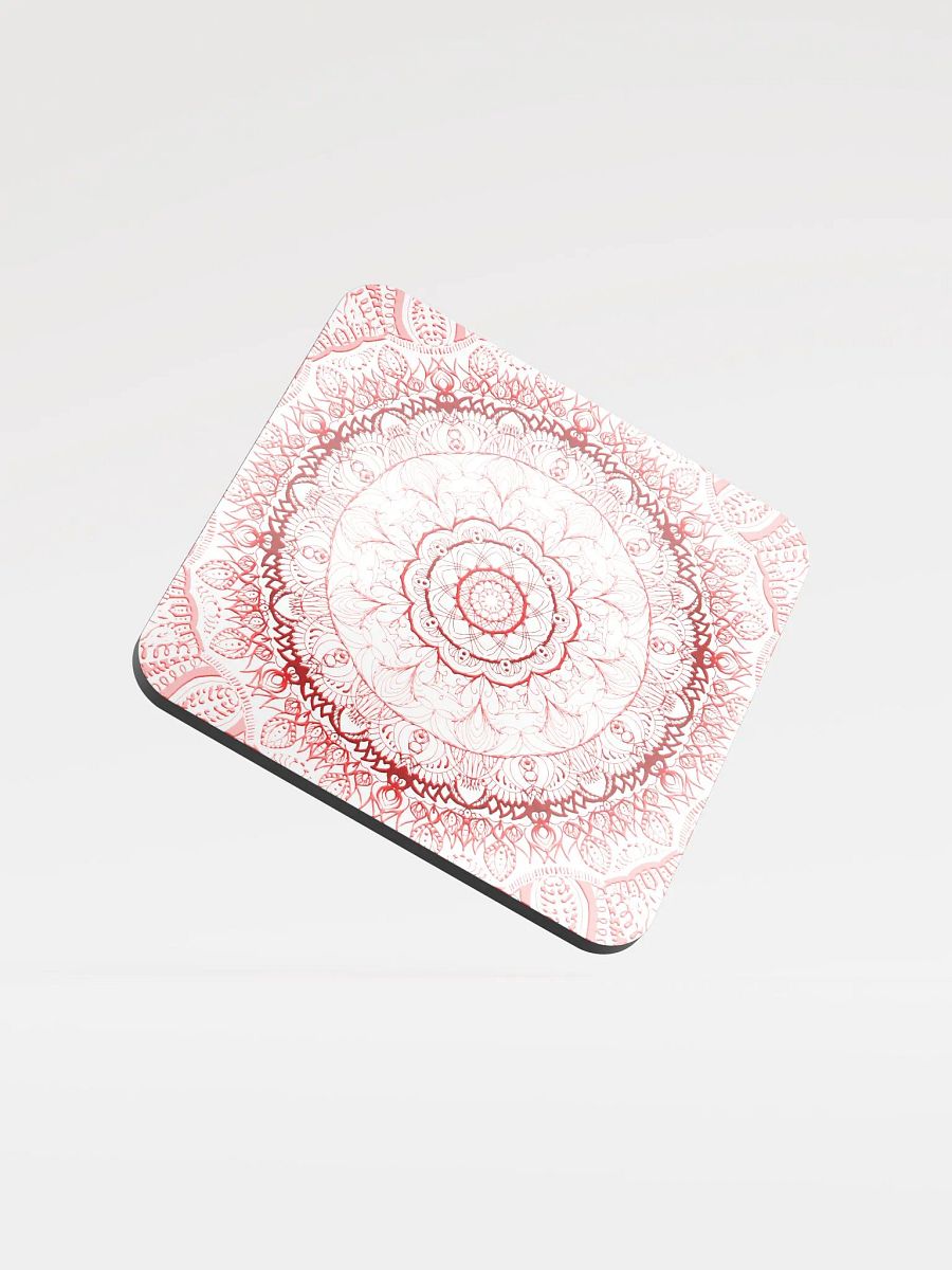 Radiant Red Mandala Cork Coaster product image (1)
