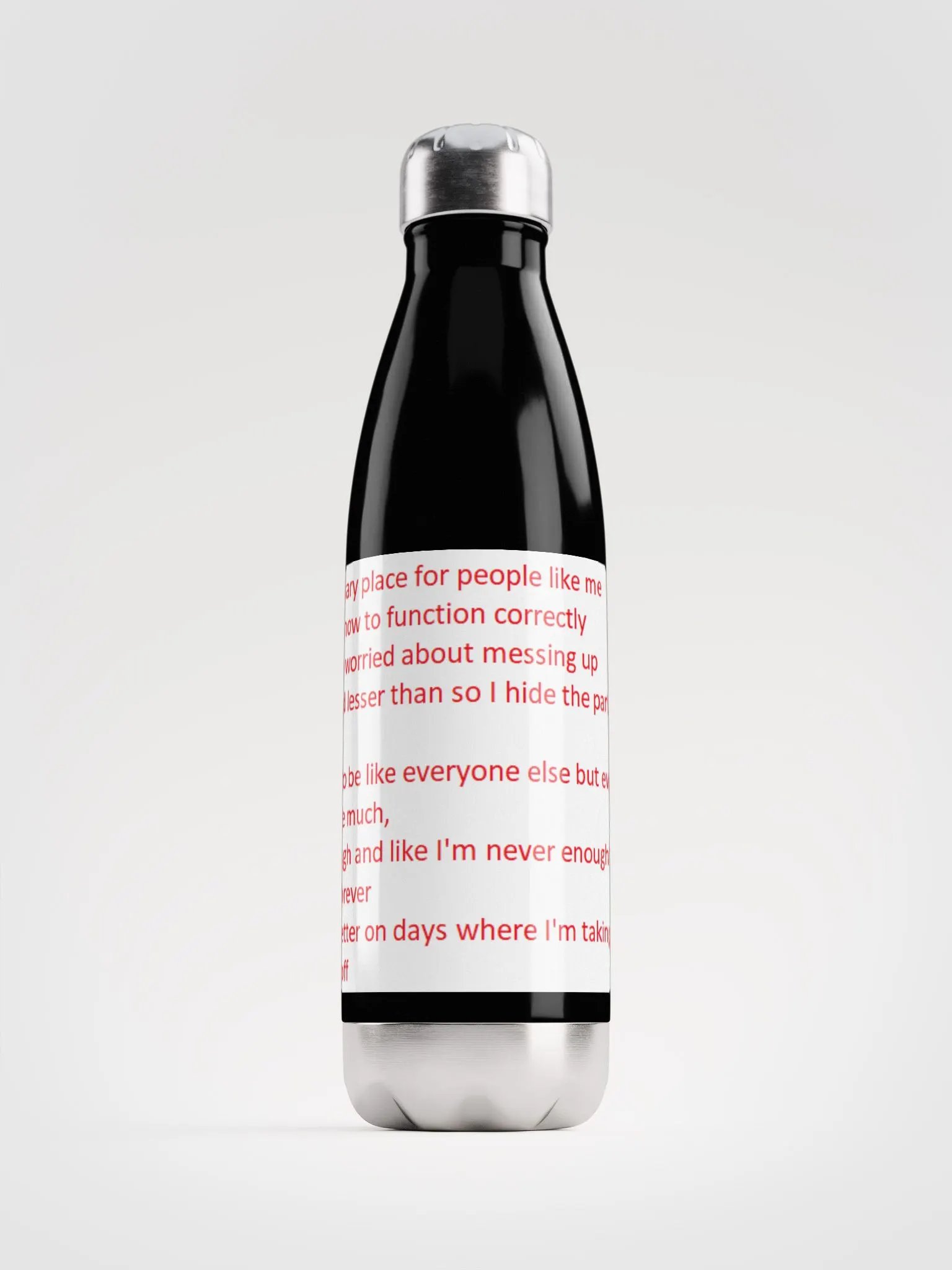 Mask Off Lyrics Water Bottle product image (1)