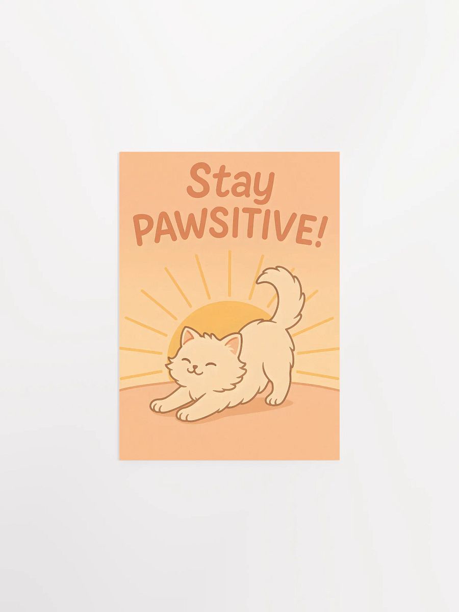 Pawsitive Cute Cat Motivational Poster product image (8)