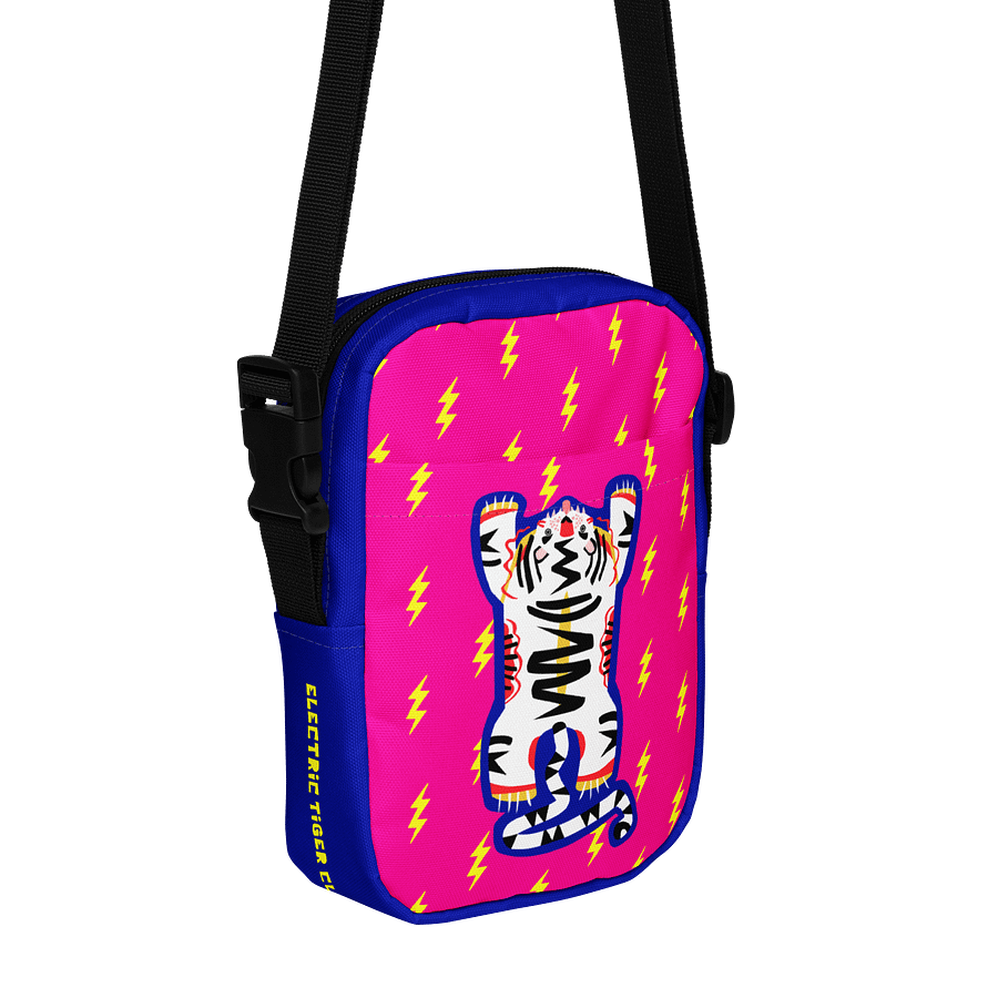 White Electric Tiger with Pink and Blue - Crossbody Bag product image (3)