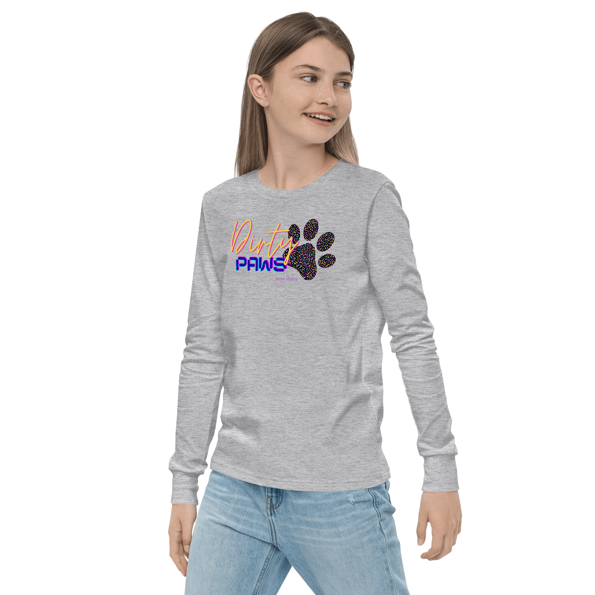 Dirty Paws Long Sleeve Tee - Blue Youth product image (3)